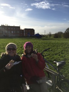 Edna and Elsie with their sandwiches